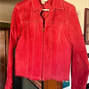 Coldwater Creek Red Suede Jacket